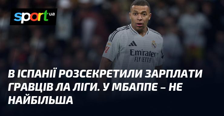В Іспанії оприлюднили інформацію про доходи футболістів Ла Ліги. Виявилося, що зарплата Мбаппе не є найвищою.